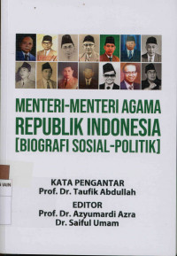 Image of Menteri-menteri agama Republik Indonesia ( Biografi sosial-politik)