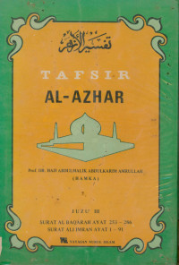 Image of Tafsir Al-Azhar Juzu 111,Surat Al-Baqarah Ayat 253-286 Surat Ali Imran Ayat 1-91
