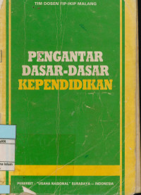 Image of Pengantar Dasar-dasar Kependidikan