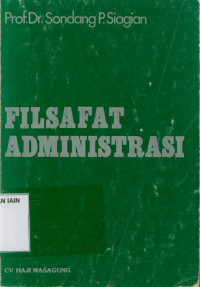Image of Filsafat Administrasi