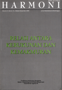 Image of HARMONI: JURNAL MULTIKULTURAL DAN MULTIRELIGIUS