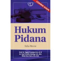 Image of Hukum Pidana; Edisi Revisi