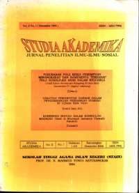 Image of STUDIA AKADEMIKA: JURNAL PENELITIAN ILMU - ILMU SOSIAL